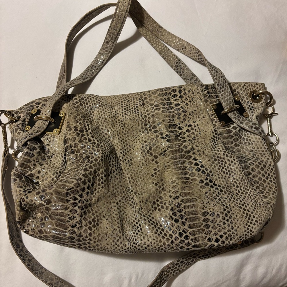 Elliott Lucca Snakeskin Patterned Shoulder Bag. M… - image 7